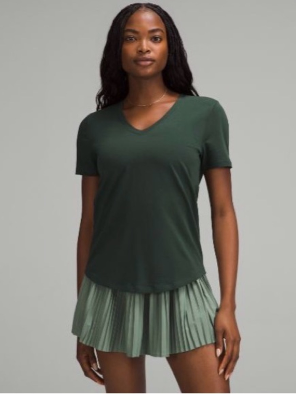 Lululemon Love V-Neck Tee - EUC - size 12 - Legacy Green
